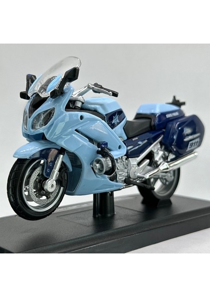 Yamaha Fjr 1300 State Police 1:18 Diecast Motosiklet Model – Lisanslı Metal Maket Oyuncak