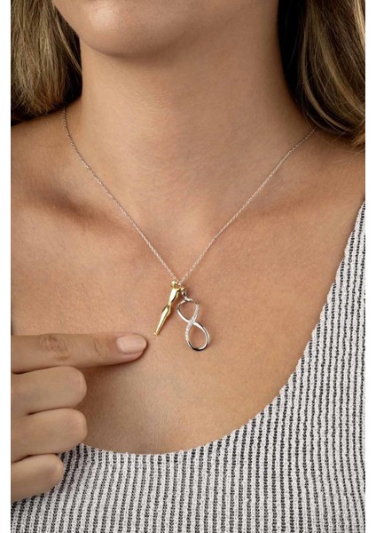 Sonsuz Aşk 925 Ayar Gümüş Kadın Kolye fiyatları