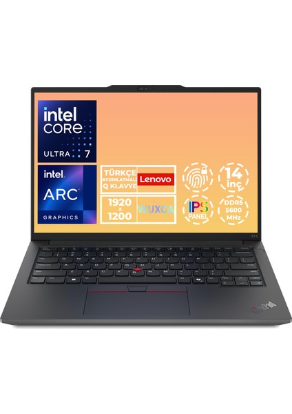 Thinkpad E14 Gen 6 Ultra 7 155H 64GB 1tb SSD 14" Wuxga Freedos Notebook 21M7006LTX 009