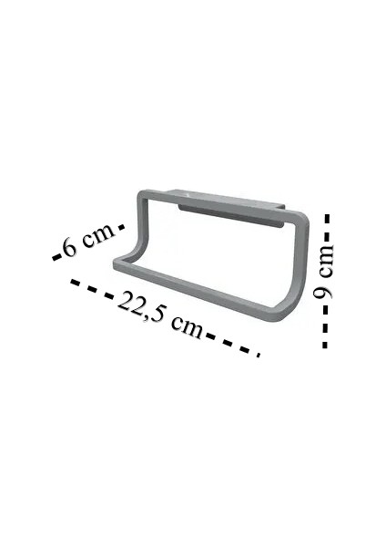 TOWEL HANGER Dolap Kapağına asılabilen havluluk, havlu askısı GRI