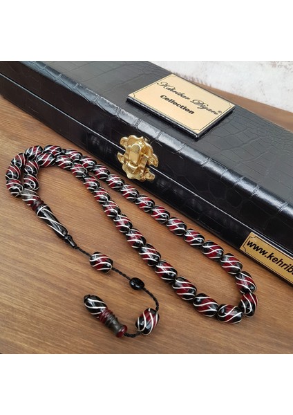 Bordo Gümüş Işlemeli Kapsül Erzurum Oltu Tesbih fiyatları