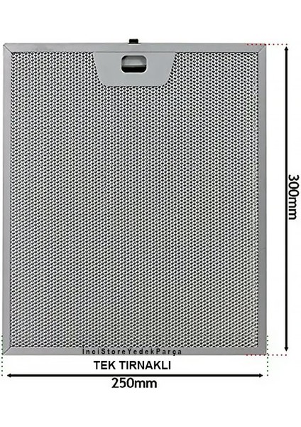 DWK096751 Aspiratör Davlumbaz Için Alüminyum Filtresi 250×300 mm Class