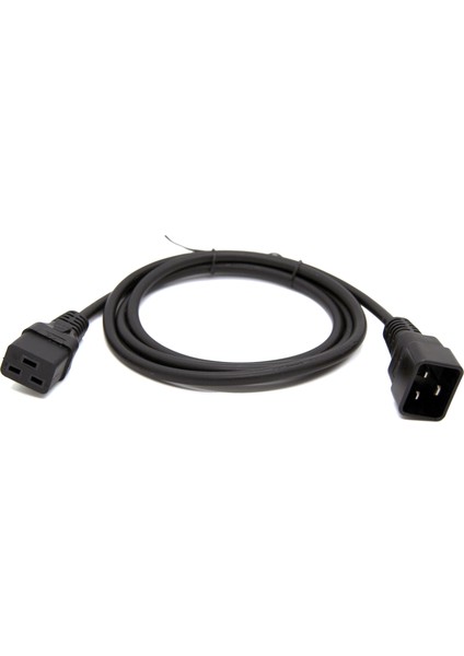 Beek Güç Kablosu, C19 &lt;-&gt; C20, 1.80 Metre 3*1.5mm2 H05Z1Z1-F, Lszh&lt;br&gt; beek Lszh Power Cable C19 To C20 1.8m 3*1.5mm2 H05Z1Z1-F