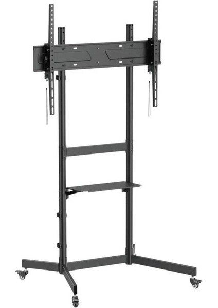 65'' Uyumlu Yürüyen Tekerlekli Ayaklı LED Tv Monitör Standı