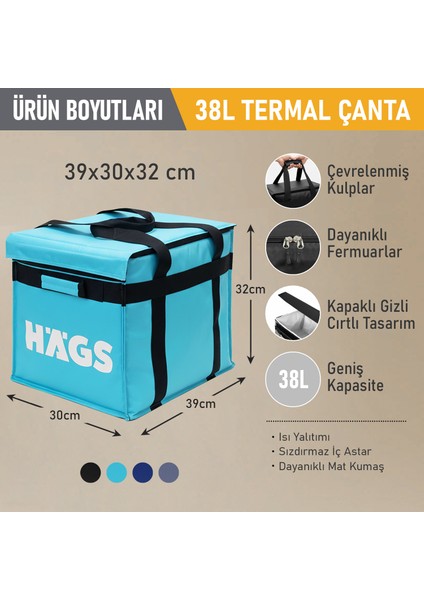 Termal Kamp Çantası, Termal Termos Çanta, Kamp, Plaj, Piknik Çantası, Büyük Boy 38 Lt- Turkuaz modelleri