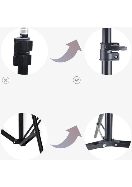 Ally 130CM Işık Ayağı Tripod Standı 3 Ayaklı Tripod Işık Ayağı 1.3 METRE-(5775) fiyatları