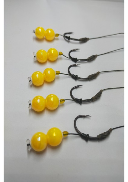 Yüzen 10 mm Çift Janjan Boncuklu Rig Takımı (5’li Set)