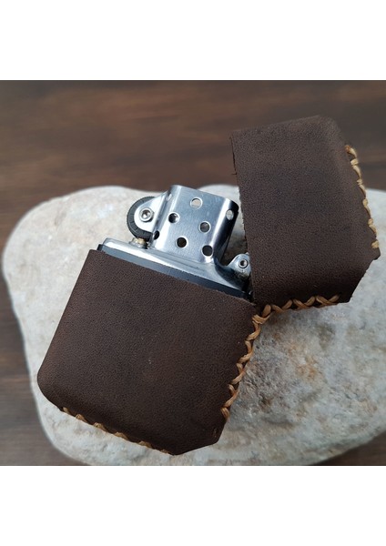 Kahverengi Deri Kılıflı Benzinli Çakmak fiyatları