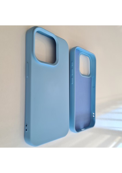İphone 15 Pro Max ile Uyumlu Logosuz Lansman Içi Kadife Silikon Kılıf