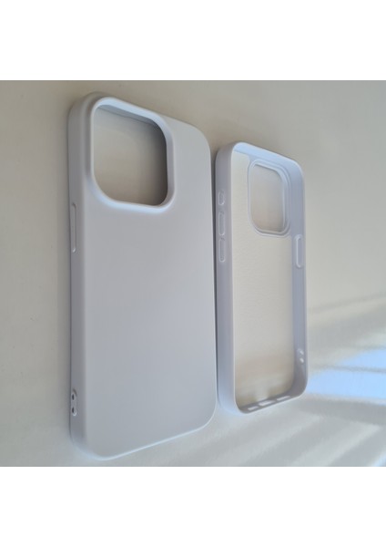 iPhone 15 Pro ile Uyumlu Logosuz Lansman Içi Kadife Silikon Kılıf