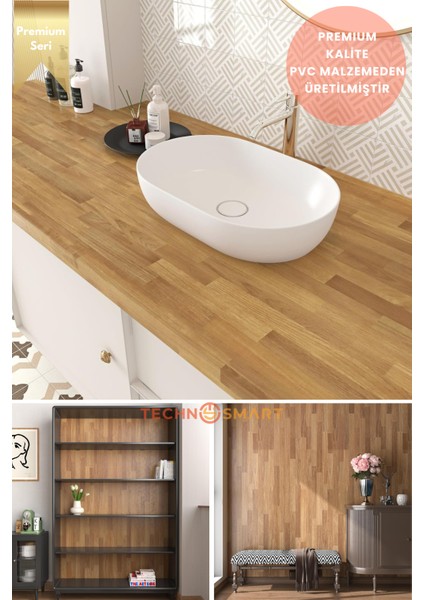 60×500CM Kendinden Yapışkanlı Dokulu Ahşap Görünümlü Premium Duvar Kağıdı Dolap Kaplama Ahşap modelleri