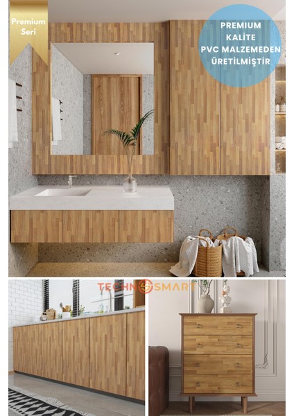 60×500CM Kendinden Yapışkanlı Dokulu Ahşap Görünümlü Premium Duvar Kağıdı Dolap Kaplama Ahşap fırsatları