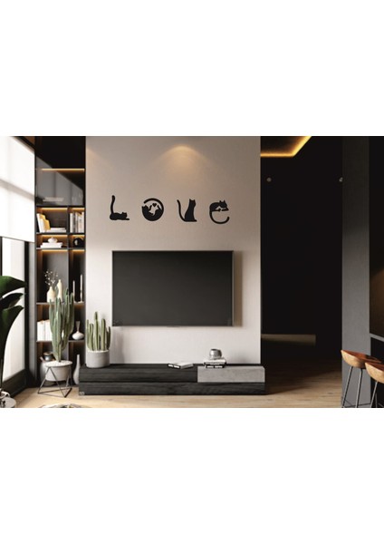 4'lü Kedi Tablosu- Love Kedi-Dekor fiyatları