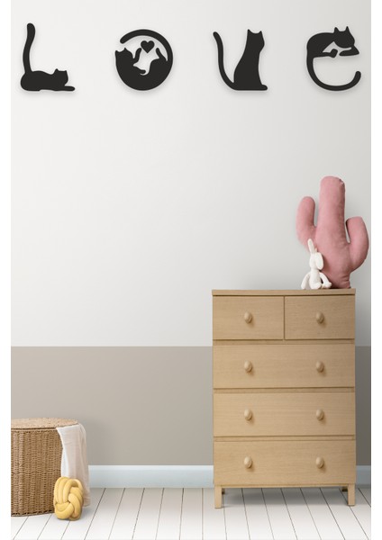 4'lü Kedi Tablosu- Love Kedi-Dekor modelleri