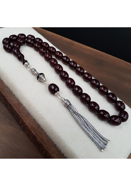 Gümüş Püskül Havşa Delim Sıkma Kehribar Tesbih fiyatları