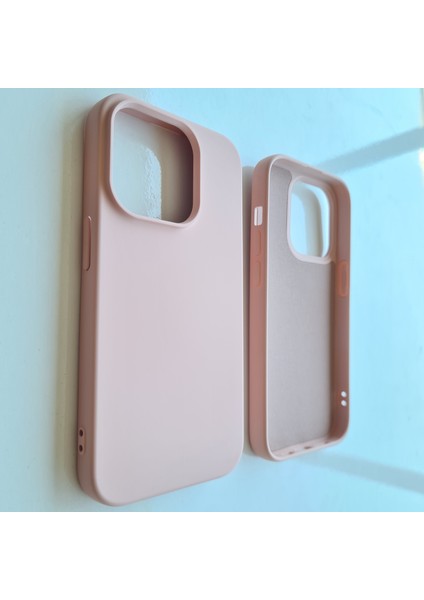 İphone 14 Pro Max (6.7) ile Uyumlu Logosuz Lansman Içi Süet Silikon Kılıf