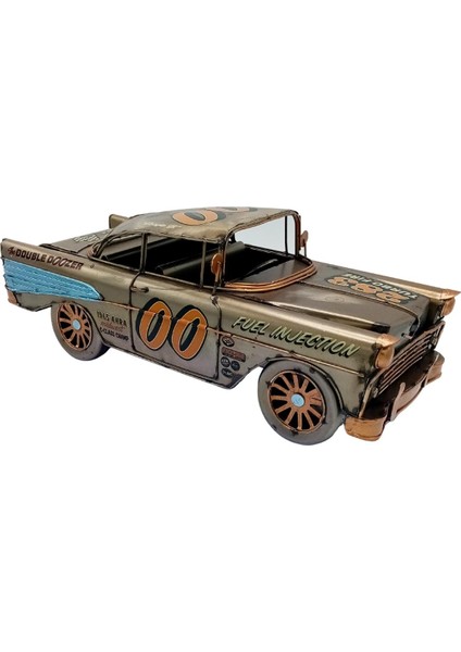 Vintage Koleksiyon Eskitme Chevrolet Belair Nostaljik Metal Araba 31 cm