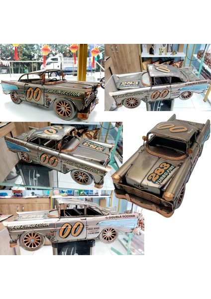 Vintage Koleksiyon Eskitme Chevrolet Belair Nostaljik Metal Araba 31 cm fiyatları