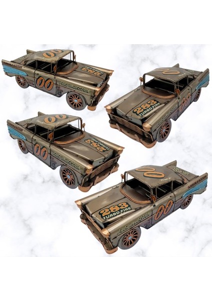 Vintage Koleksiyon Eskitme Chevrolet Belair Nostaljik Metal Araba 31 cm modelleri
