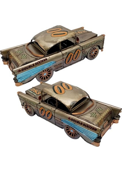 Vintage Koleksiyon Eskitme Chevrolet Belair Nostaljik Metal Araba 31 cm indirimleri