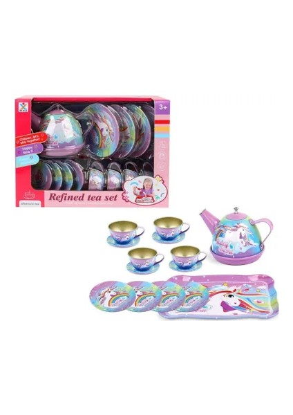 Unicorn Metal Oyuncak Çay Seti 15 Parça Pony