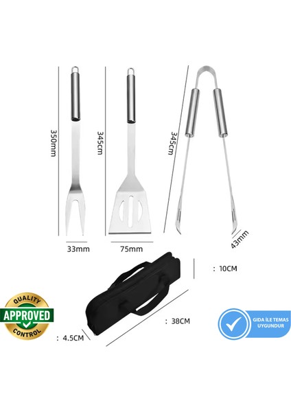 Bbq Tool Set | 7 Parça Taşıma Çantalı