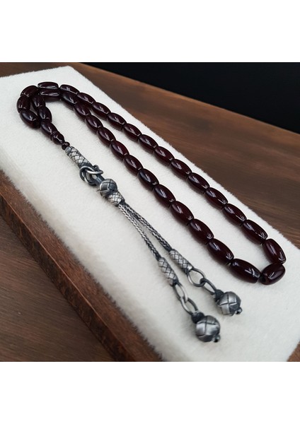 Havşa Delim Gümüş Kazaz Sıkma Kehribar Tesbih fiyatları