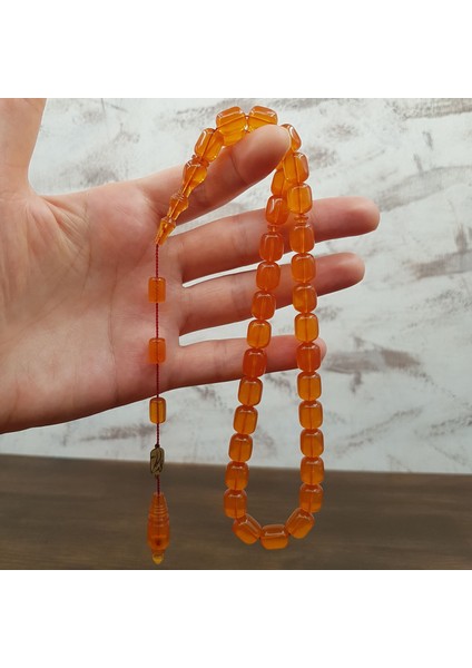 Usta Imzalı Yemen Zar Rengi Blok Zar Kehribar