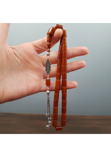 Kişiye Özel Karamel Oval Kesme Sıkma Kehribar