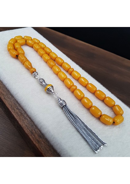 Bürokrat Boy Sarı Kapsül Sıkma Kehribar Tesbih fiyatları