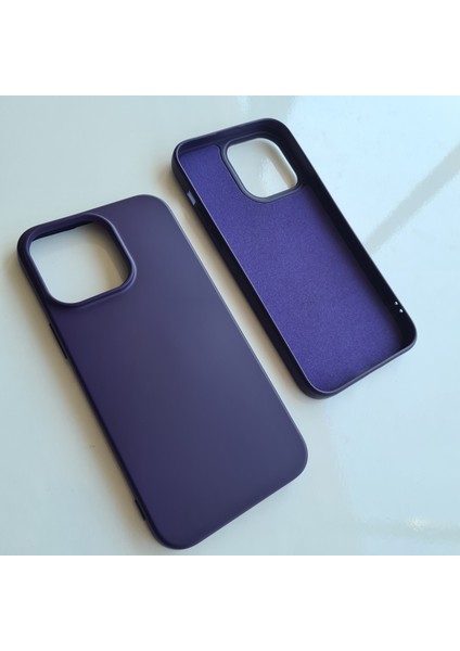 İphone 14 Pro Max (6.7) ile Uyumlu Logosuz Lansman Içi Süet Silikon Kılıf fiyatları
