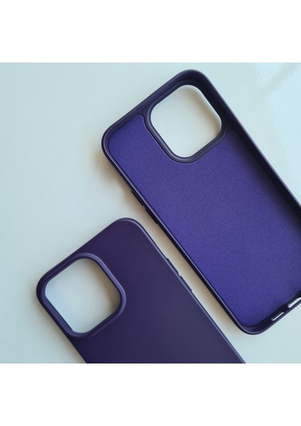 İphone 14 Pro Max (6.7) ile Uyumlu Logosuz Lansman Içi Süet Silikon Kılıf modelleri