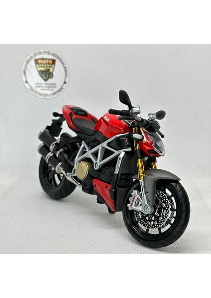 Ducati Super Naked S 1:12 Diecast Motosiklet Model – Lisanslı Metal Maket Oyuncak & Biblo