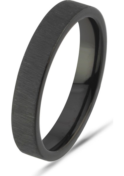 Kişiye Özel Isim Tarih Yazılı 4mm Mat Fırçalanmış Düz Unisex Çelik Yüzük Alyans CL45Y fiyatları