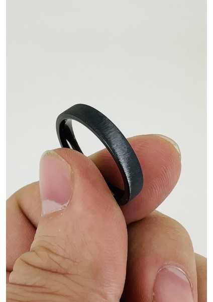 Kişiye Özel Isim Tarih Yazılı 4mm Mat Fırçalanmış Düz Unisex Çelik Yüzük Alyans CL45Y fırsatları