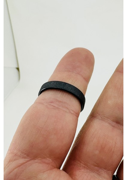 Kişiye Özel Isim Tarih Yazılı 4mm Mat Fırçalanmış Düz Unisex Çelik Yüzük Alyans CL45Y indirimleri