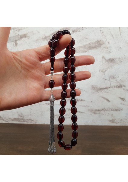 Gümüş Püskül Arpa Kesim Faturan Sıkma Kehribar