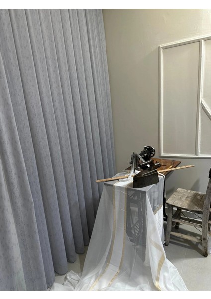 Nivemeshome Mızraklı FIR0914 AR03102 V-105 Gri 1/2,5 Sık Pileli Tül Perde Apm fırsatları
