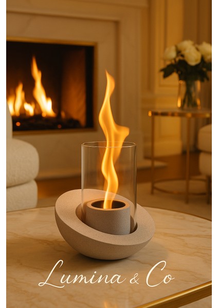 Masaüstü Beton Şömine – Kumlama Antik Beyaz fiyatları