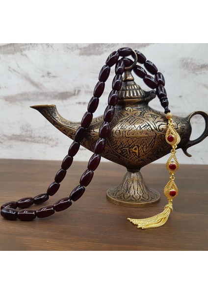 Gümüş Püskül Özel Tasarım Sıkma Kehribar Tesbih fiyatları