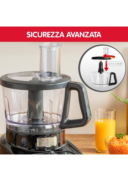 Doubleforce FP821811 1000W Multifonksiyon Mutfak Robotu | 3l Hazne, 2l Blender, 28 Fonksiyon, Paslanmaz Çelik Titanyum Bıçaklar