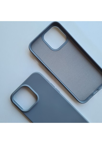 İphone 14 Pro Max (6.7) ile Uyumlu Logosuz Lansman Içi Süet Silikon Kılıf modelleri