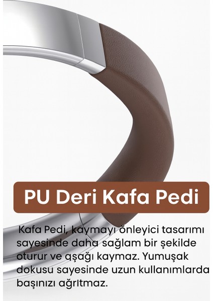 Kablosuz Kulaküstü Gümüş kahverengi Bluetooth Kulaklık Stereo-Mikrofon-Aux HK-033 fırsatları