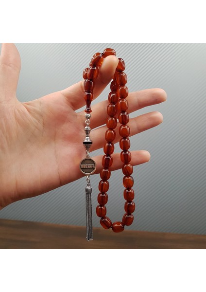 Kişiye Özel Kahve Sıkma Kehribar Tesbih fiyatları