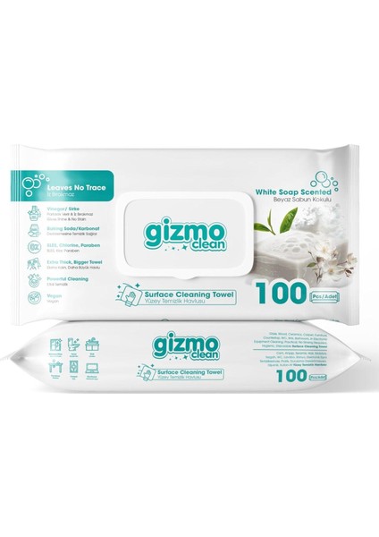 Clean Yüzey Temizlik Havlusu Beyaz Sabun Kokulu 24 Paket 2400 Yaprak