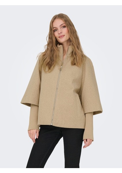 Jdy Kadın Dik Yaka Içlikli Kol Baharlık Bej Ceket - 15353907