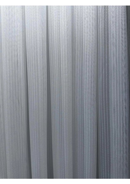 Nivemeshome Sedef 1811 1/2,5 Sık Pileli Çizgili Tül Perde Apm