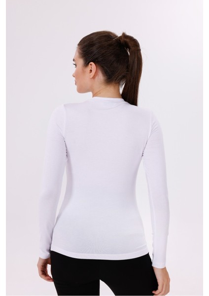 Kadın Beyaz Uzun Kol Body - Bisiklet Yaka fiyatları