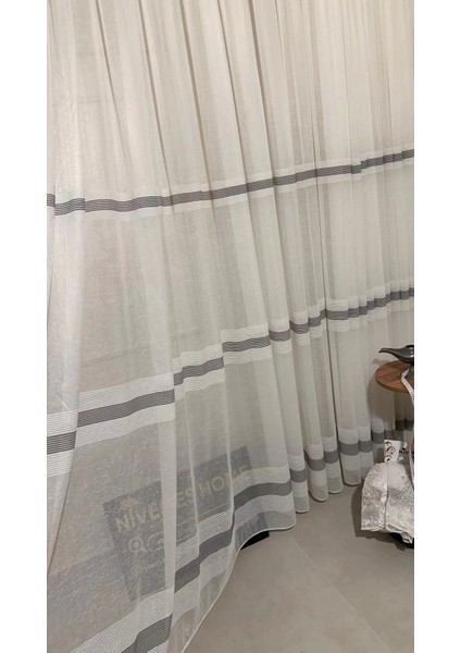 Nivemeshome Keten Maya W011905.804 1/3 Sık Pileli Tül Perde Apm