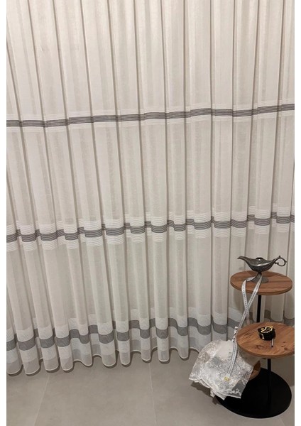 Nivemeshome Keten Maya W011905.804 1/3 Sık Pileli Tül Perde Apm